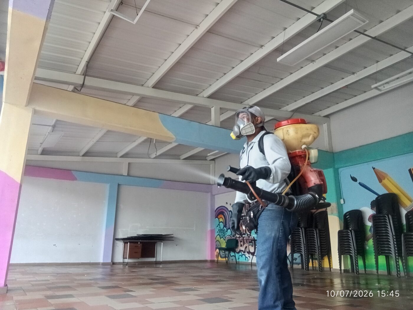 Desinfección de aula de jardín infantil en Cali